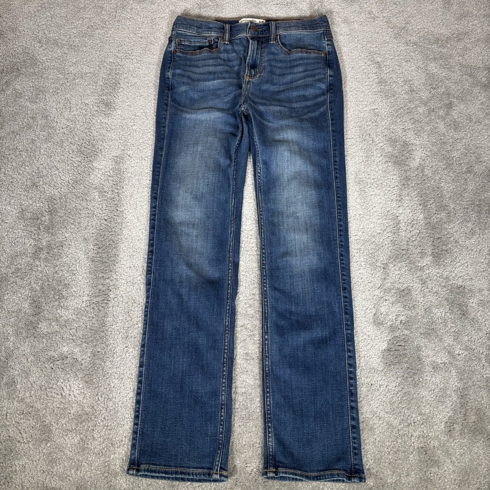 Vintage Abercrombie Kids Jeans Youth Boys 15/16 Slim Straight Blue Denim Y2K
